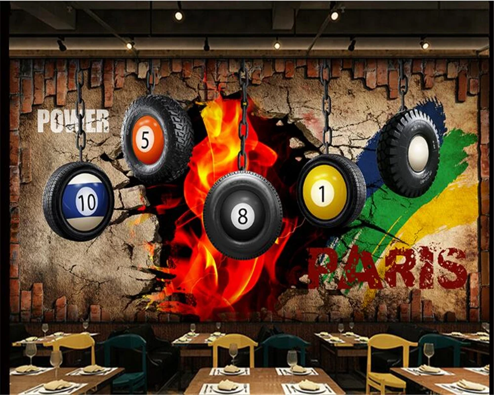 beibehang mural Fashion HD Billiard Image Wallpaper Wallpaper Billiard