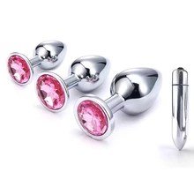 Woman Vaginal Erotic Massager Stainless Steel Butt Plug Vibrator Sex Products Anal Plug Dildo Beads Sex Toy Vagina Insert