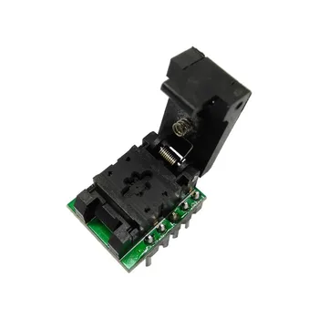 

QFN8 DFN8 WSON8 Programming Socket Pogo Pin Probe Adapter Pin Pitch 0.5mm IC Body Size 2x2mm Clamshell Test Socket Programmer