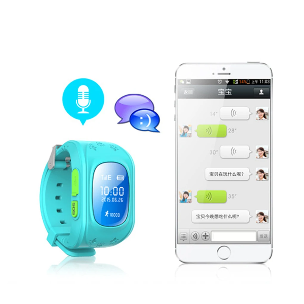  ELENXS Q50 kinder Smart Uhr mit GPS Positioning SOS Anruf Funktion Locator Tracker Telefon Uhr Kils