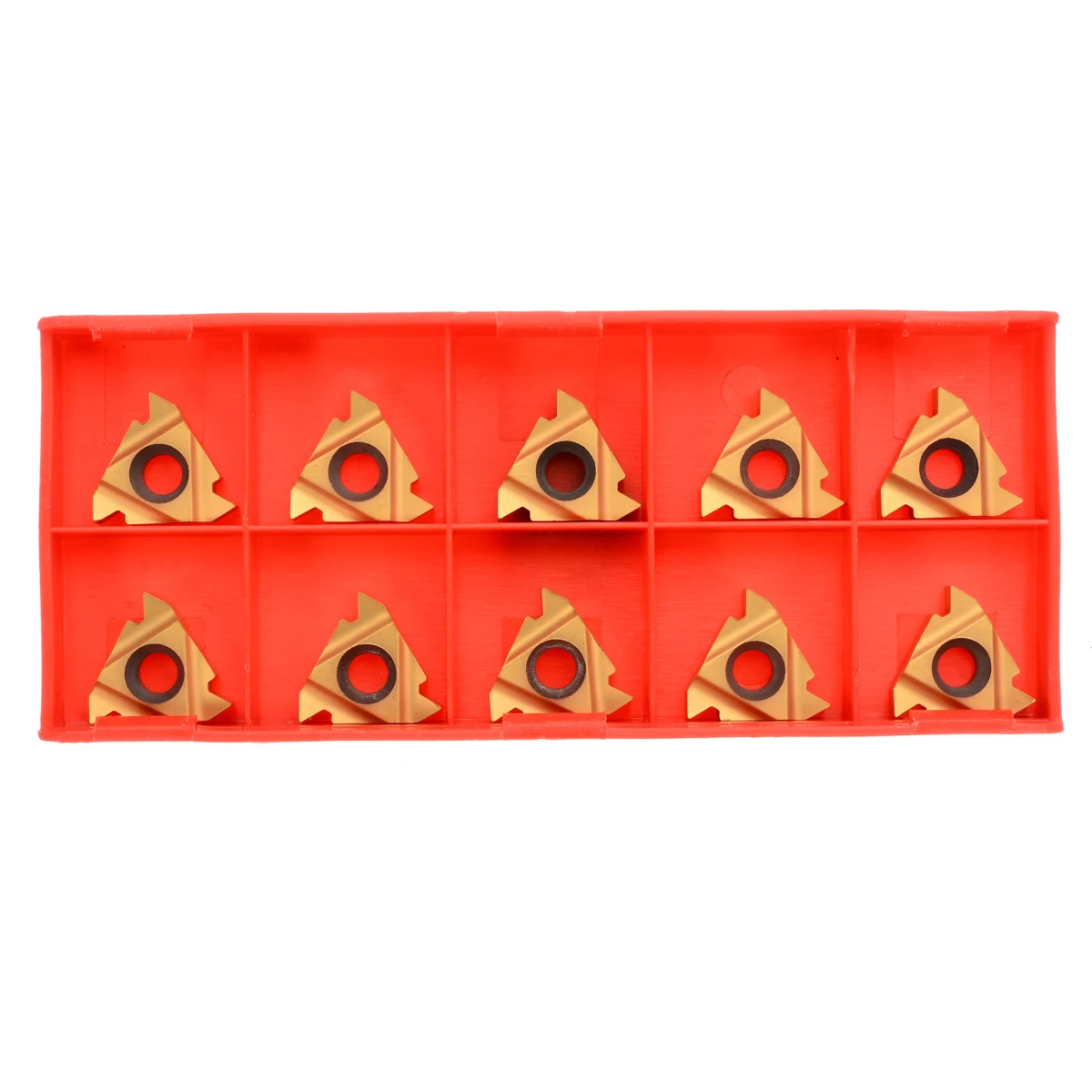 10pcs Golden 16IR AG60 Carbide Insert Blade Metal Turning Tool Lathe Tool CNC Parts Turning Blade Cutter