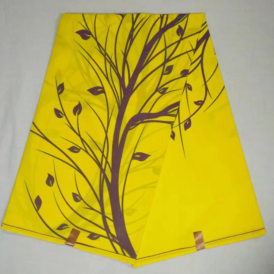 High quality african wedding print fabric Yellow Nigerian crafts materials 100 cotton ankara fabrics for kitenge dresses NAW-203 | Дом и сад
