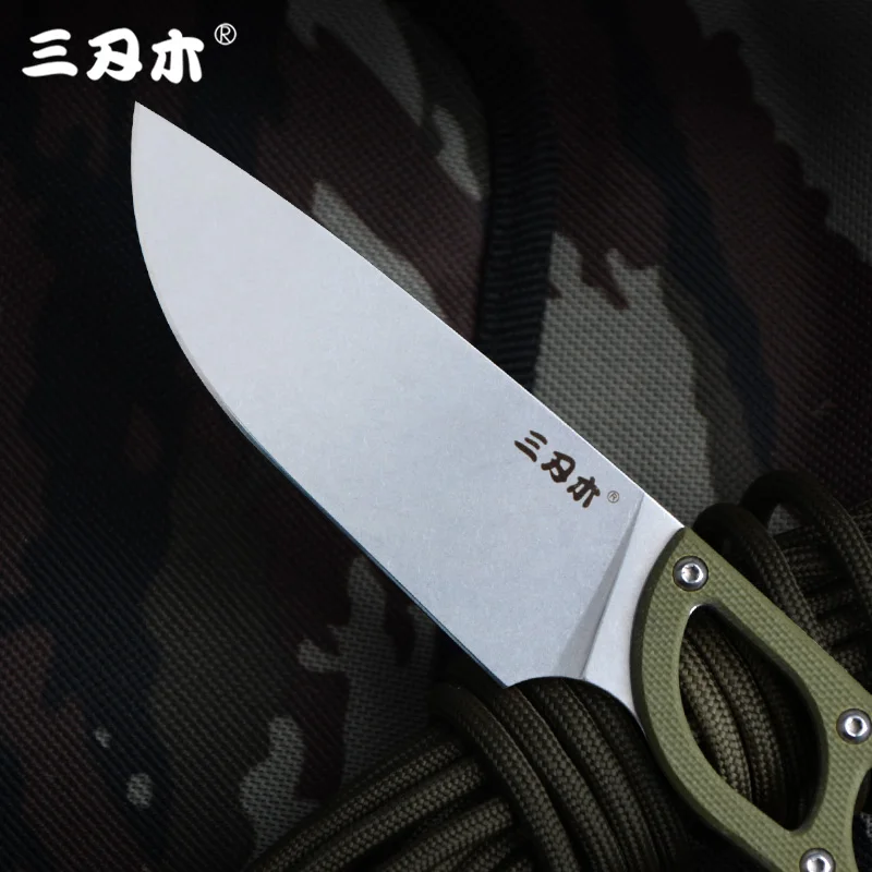 Sanrenmu S628 Fixed Knife 8cr14Mov Blade G10 Handle outdoor gift camping survival tactical hunting bushcraft knife With K Sheath