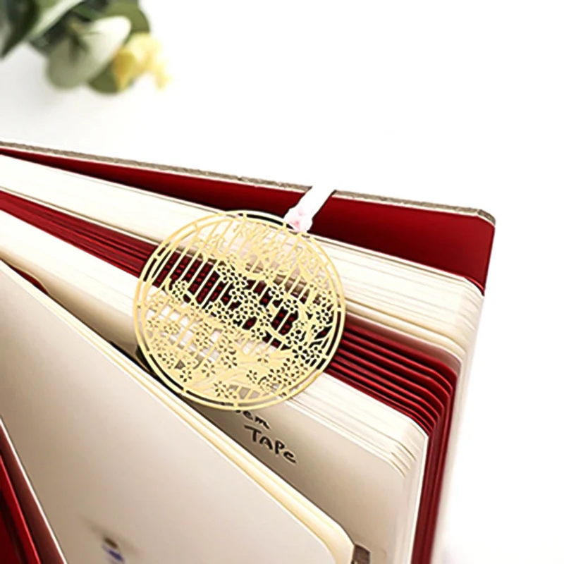Пустотелые металлические закладки для книг винтажные цветы зажим страниц