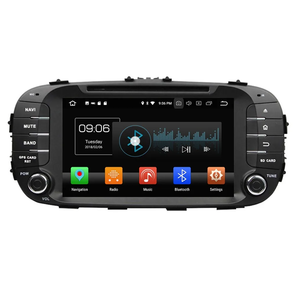 Discount Android 8.0 Car DVD player GPS Navigation For Kia SOUL 2014 2015 2016 2017 2018 multimedia Radio Auto player Head unit recorder 5