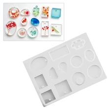 Прозрачная силиконовая форма Сушеные цветок смолы декоративные ремесло DIY держатель ручки плесень эпоксидной смолы формы для ювелирных изделий