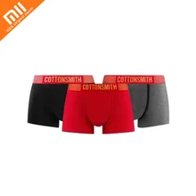 Xiaomi COTTONSMITH festival calcinhas das senhoras preto/vermelho/cinza claro único caixa de homens e mulheres amantes de casamento essencial cueca