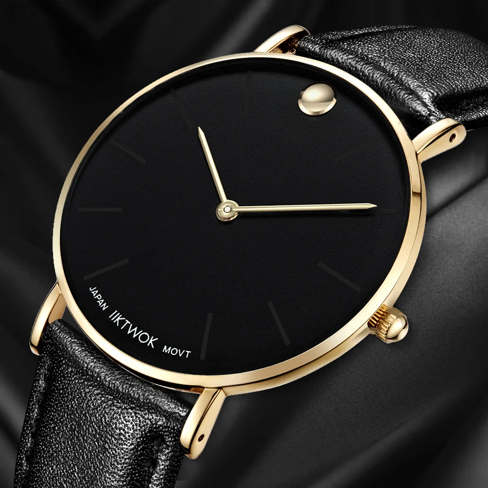 lovers watch women top brand luxury men watch couple black Quartz