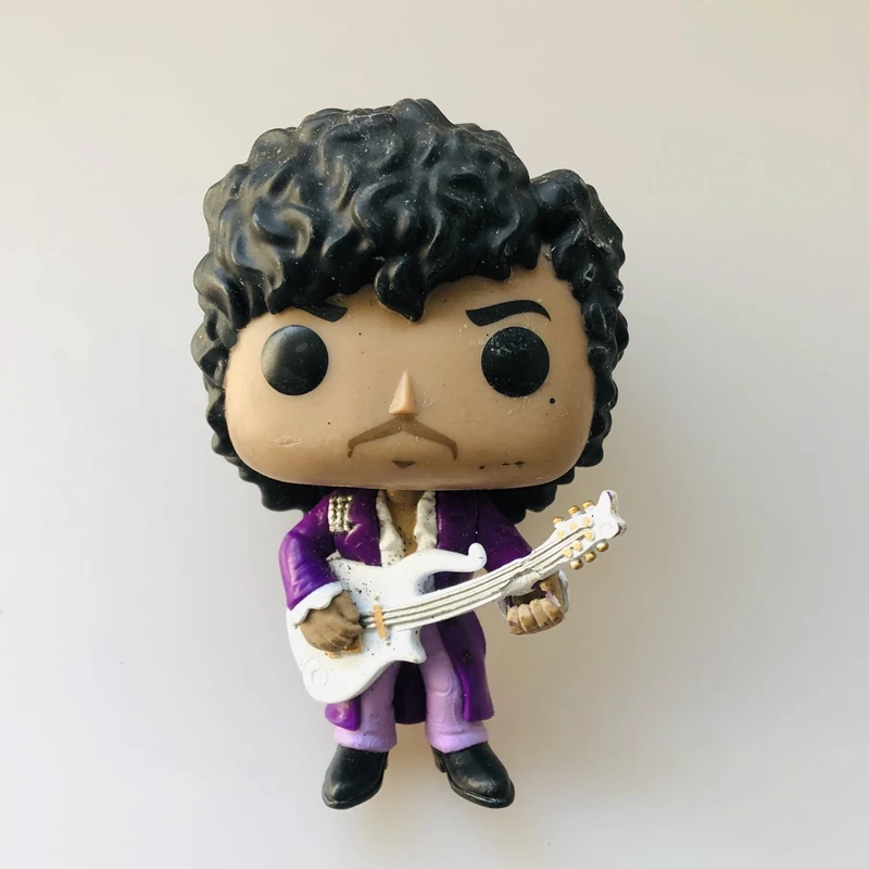 Funko pop Rocks: Prince-3Rd Eye Girl, фиолетовый дождь с гитарой Виниловая фигурка Коллекционная модель свободная игрушка без коробки - Цвет: Белый