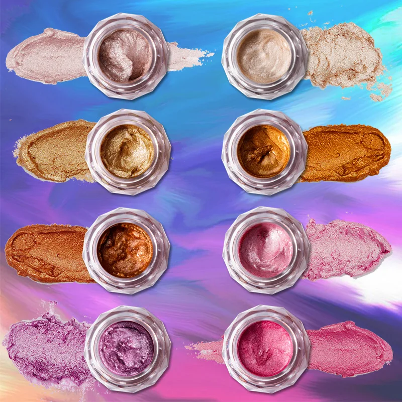 

8 Colors 10g Exquisite Jelly Highlights Powder Gel Face High Light Liquid Body Highlight Mermaid Cream Shimmer Face Eye Shadow