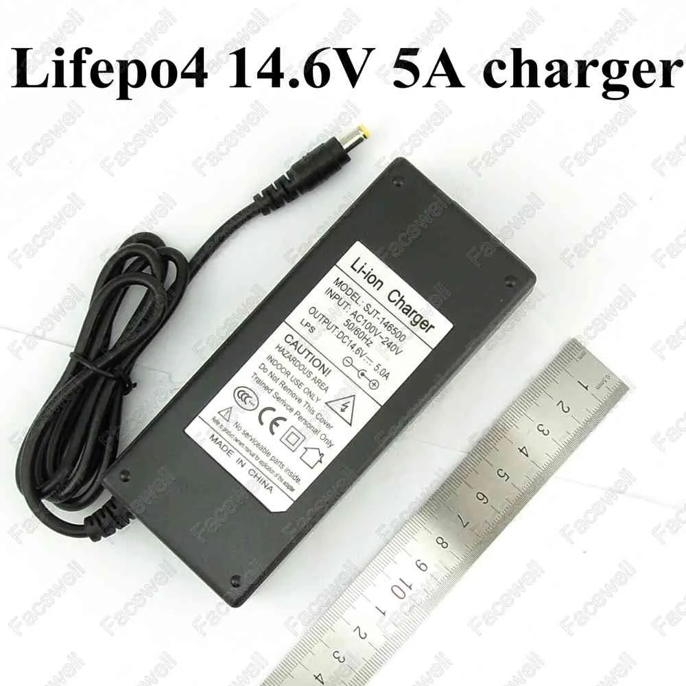 12V 5A fast smart charger Lifepo4 12 volt charger 5a 14.6v DC output for 4s 12.8v lifepo4 battery 10Ah 20ah 15ah power pack kit (4)