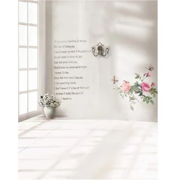 

Custom 3 D wedding big house with bright window photography backdrops for bride portrait photo studio backgrounds