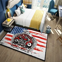 Европейский и американский стиль Коврики прикроватные коврики декоративный коврик фланель Крытый американский флаг ковры для гостиной