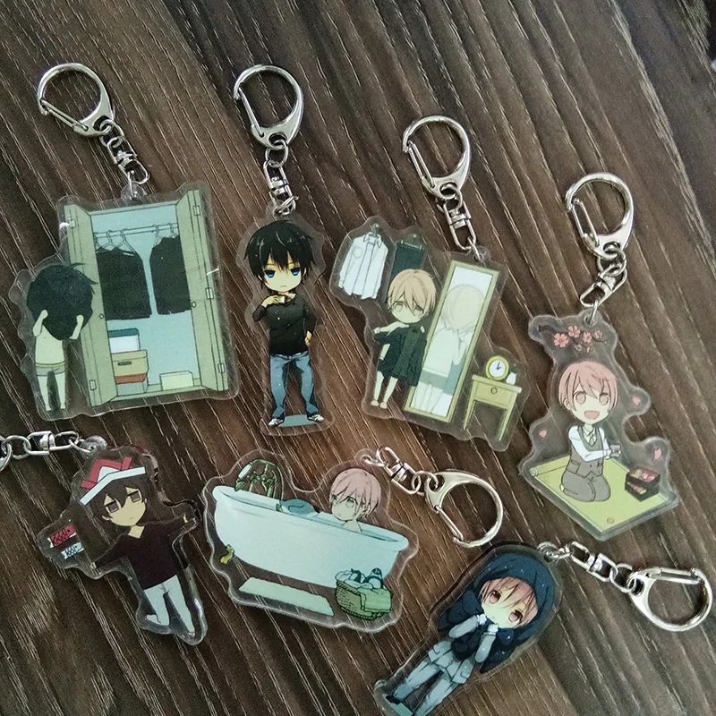 

fujoshi Comic Keychain Ten Count 10 count 10th Anniversary Tadaomi Takarai Rihito shirotani Keychain llavero Keyring Pendant