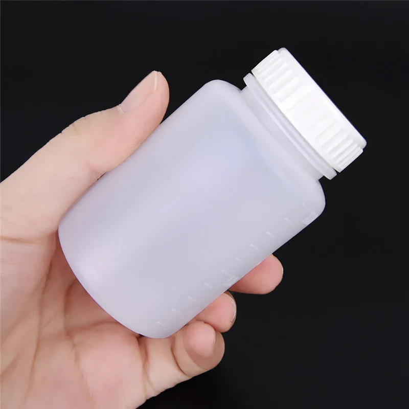 2 шт 100 мл цилиндр формы Прозрачное пластиковое хранилище для химикатов бутылка реагента