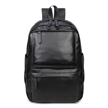 men multifunctional PU leather backpack boyfrieng