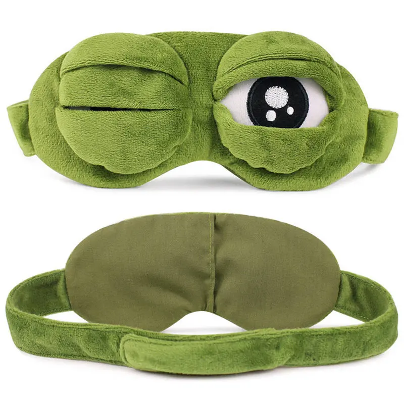 Sad Frog Green для девушки подарок Sad Frog 3D маска для глаз мягкий спящий Забавный косплей игрушки очки