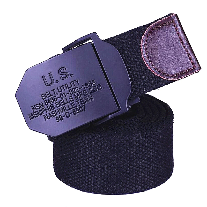 

Fashion men's Canvas belt US buckle canvas tactics belt army Military belt for male large size waist