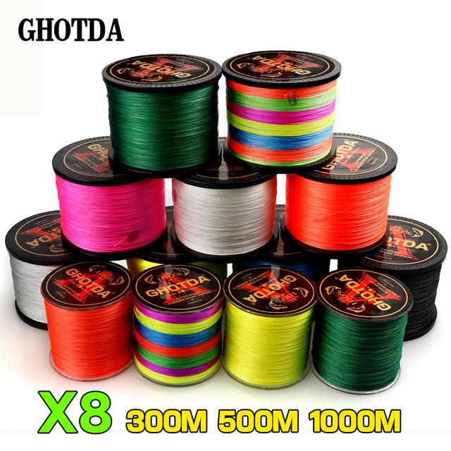 US $5.98 GHOTDA Braid Fishing line 300M 500M 1000M 8 Strands Multifilament Fishing Wire Carp Fishing 13-119l