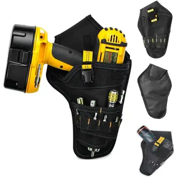 

Multifunctional Electric Tools Kit Hanging Waist Pocket Tools Bag Electric Drill Tools Black Belt Pouch