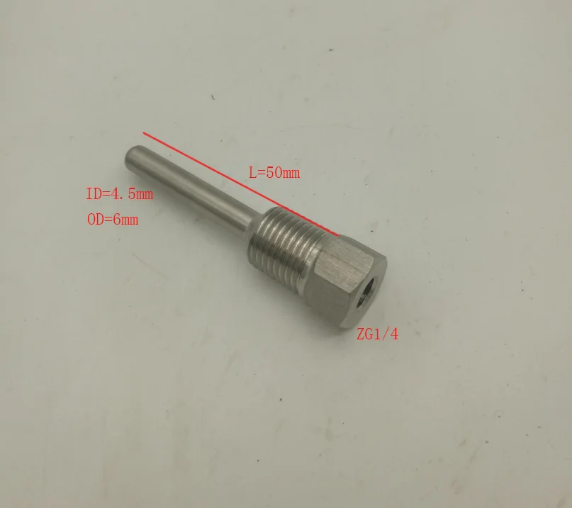 Thermowell Immersion Sleeve Pocket Stainless Steel 304 ZG 1/4" for Max