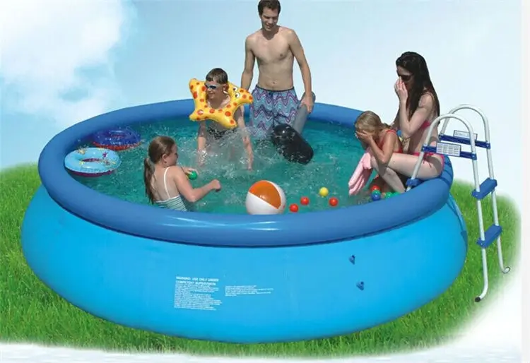 Toddlers- Fun Water Pool Party for Garden EPROSMIN Inflatable Ground Swimming Pool- 10 FT Outdoor Swimming Pool with Hand Pump- Suitable for Adults Kids Backyard- Anti-Tear & Anti-Riot Sun 