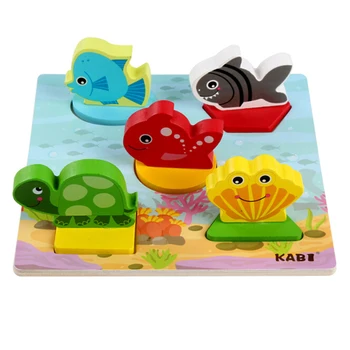 

New Arrivals Child Educational Learning Birthday Gift Baby Toys New Cartoon Animal/Vehicle 3D Puzzle Wooden Toys Scenes Puzzle