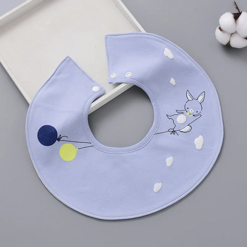 

Baby Bibs Baby Babador Feeding Cotton Smock Waterproof Cloth Bibs Rotating Infant Burp Printing Saliva Towel