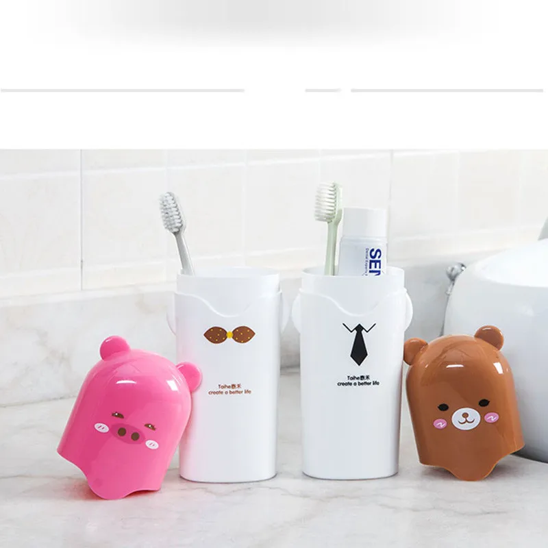 

1PC Cute Cartoon Children Toothbrush Box Bath Product Protect Toothbrush Case Holder Camping Portable Cover Travel Hiking Box