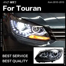 АКД стайлинга автомобилей для VW Touran фары 2010-2015 Touran светодиодный фар ДХО Hid лампы Глава Ангел глаз Би ксеноновые пучка аксессуары