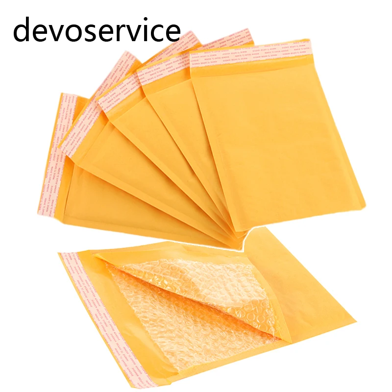 150*180mm kraft papel bolha envelopes sacos mailers acolchoado envio envelope com bolha saco de correio suprimentos de negócios 5 pçs/lote