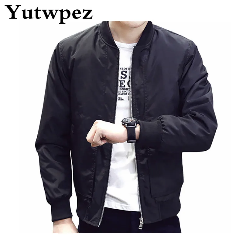 

2019 Spring Autumn Casual Bomber Jacket Men Solid Fashion Slim Overcoat Baseball Jackets Men's Streetwear Jacket Men Coat 4xl