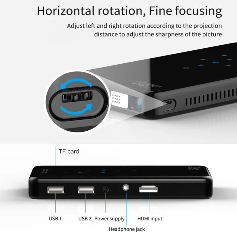 Vivicine X2 LED جهاز عرض صغير ، الروبوت 7.1 ، 4200 mAh بطارية ، الذكية HDMI USB PC لعبة المحمولة اللاسلكية المحمول Proyector متعاطي المخدرات