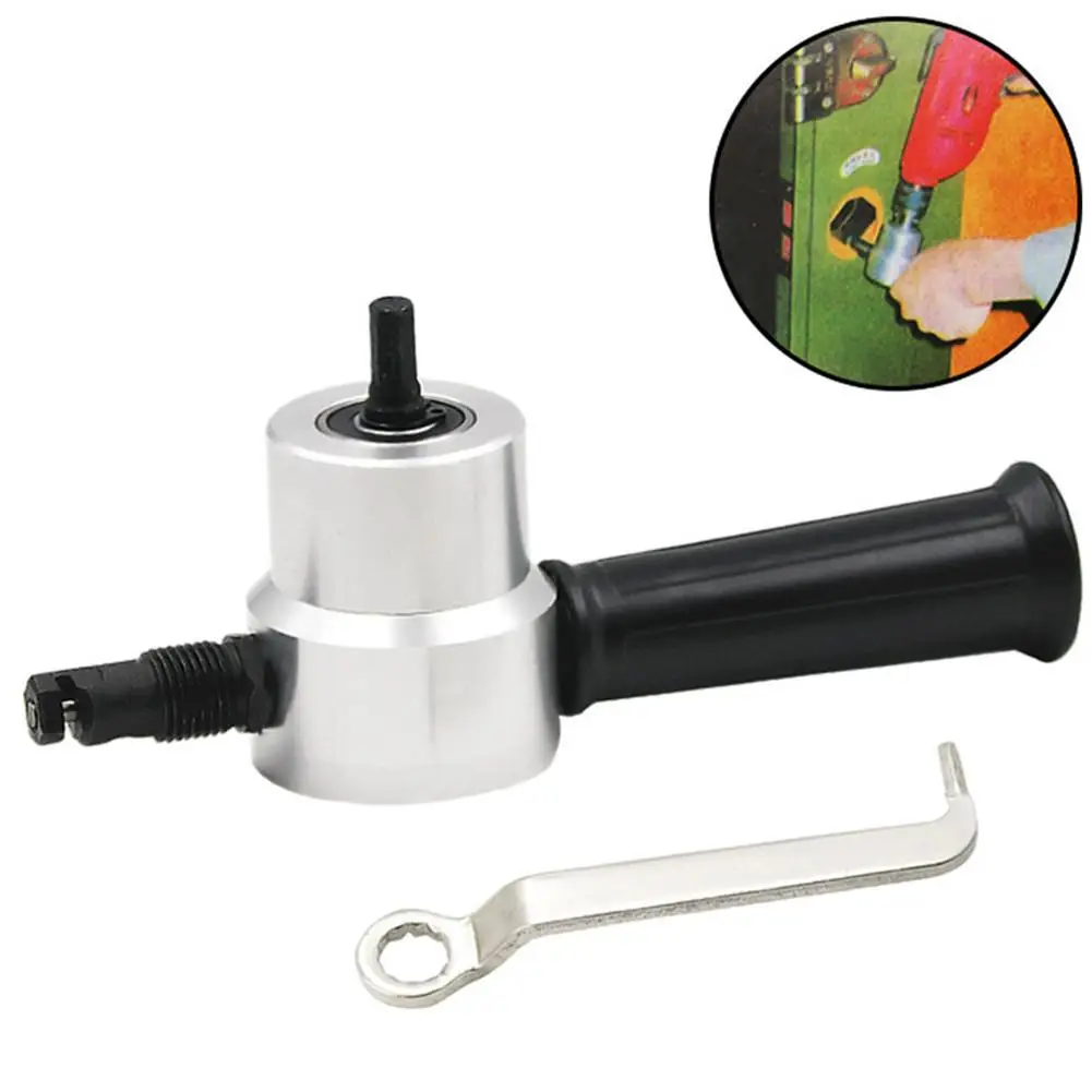 

Double Heads Saw Cutter Drill Attachment Metal Sheet Curved Nibbler Saw Cutter Tapper Cutting Tool For Power Drill Accessories