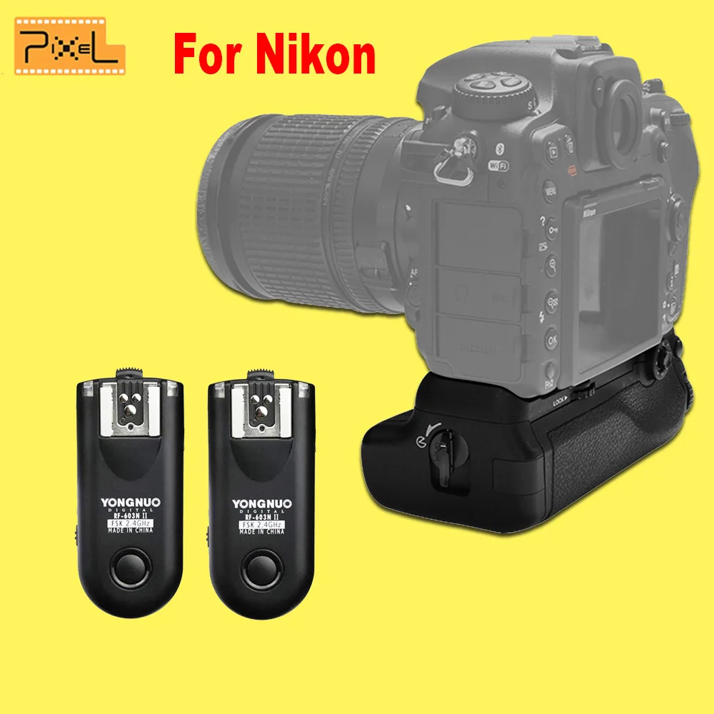 Newest Pixel Vertax D17 Professional Battery Grip & Yongnuo RF 603 II