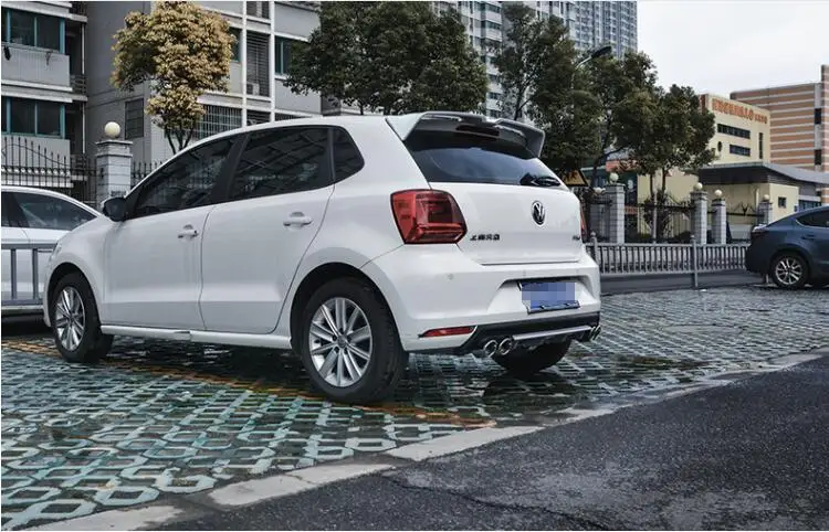 Online For VW Polo Spoiler ABS Material Car Rear Wing Primer Color VW polo Rear Spoiler For Volkswagen new Polo Spoiler 2011 2015