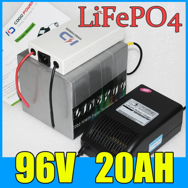 92V 20AH LiFePO4 Battery Pack ,2000W Electric bicycle Scooter lithium battery + BMS + Charger , Free Shipping 92V 20AH LiFePO4 Battery Pack ,2000W Electric bicycle Scooter lithium battery + BMS + Charger , Free Shipping