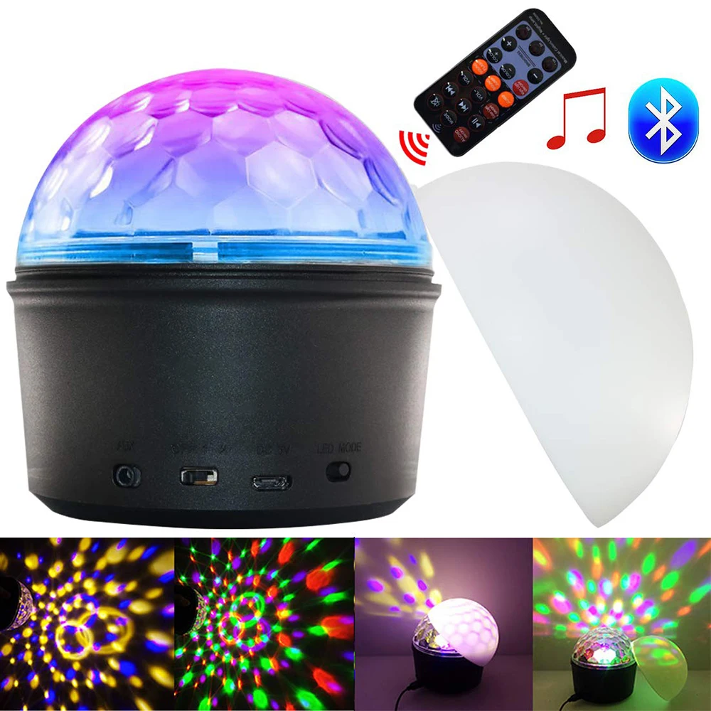 

9 LED night light colorful magic ball stage lamps with wireless Bluetooth music player 3 in 1 LED light for disco party bedroom