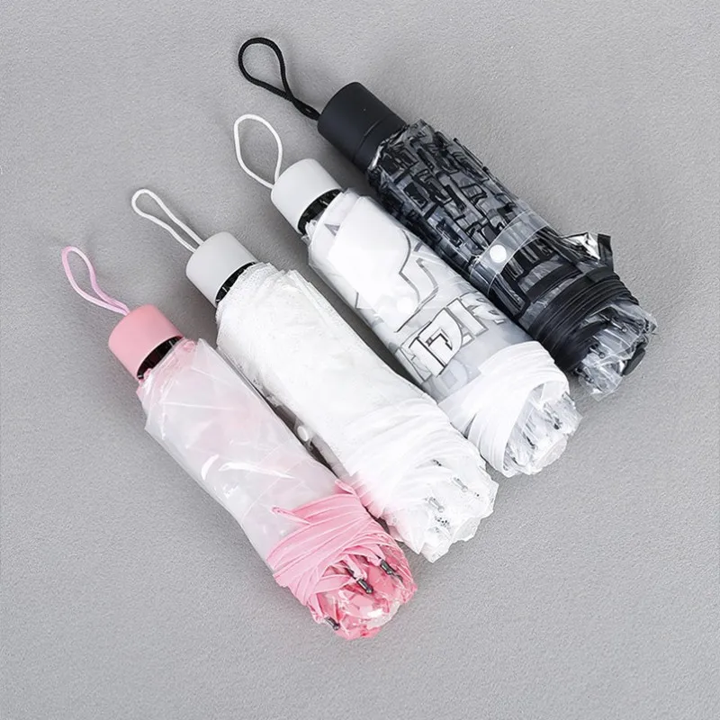 Moda paraguas transparente 3 plegable lluvia barato paraguas pequeño sombrillas 4 diseños guarda chuva|guarda chuva|transparent umbrellaumbrella rain women - AliExpress