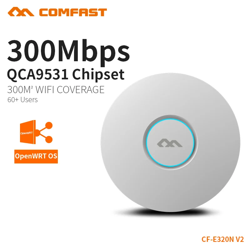 

COMFAST Wireless ceiling AP router 2.4G wide coverage wireless business use AP openwrt 300Mbps transmission CF-E320N-V2