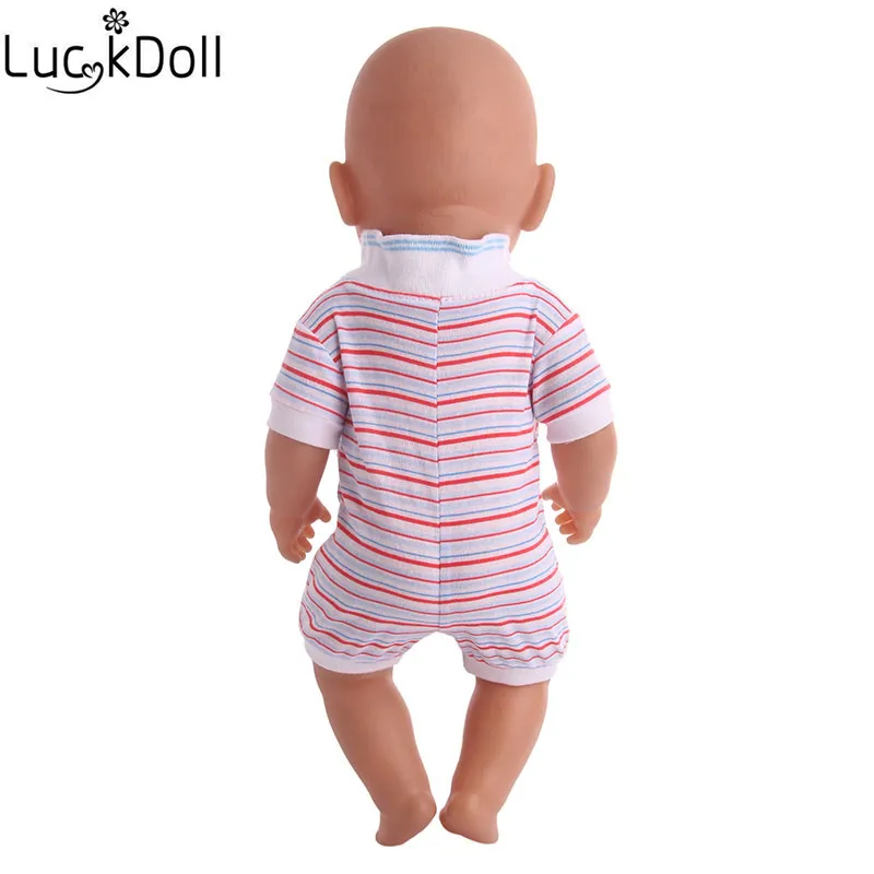 Розовый комбинезон LUCKDOLL 18 дюймов американская кукла 43 см аксессуары для одежды