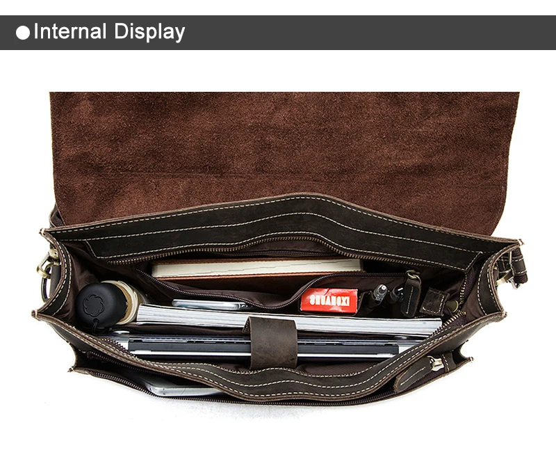 Business Men Briefcase Crazy Horse Genuine Leather Men Bag Handbags Totes Vintage laptop bag Male Shoulder bags 01 (2)