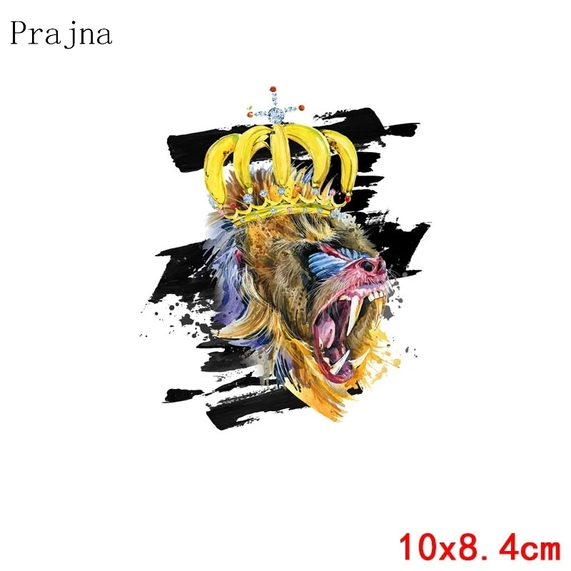 Prajna 2 размера King Lion Patches утюжок на переноске теплопередача для детской одежды