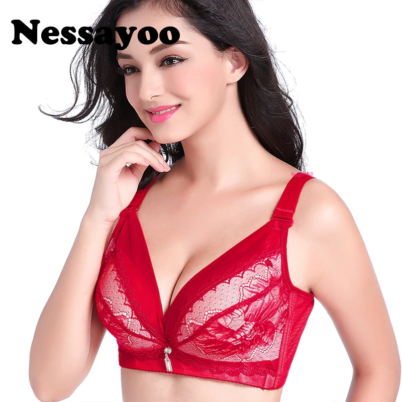 Женский кружевной бюстгальтер с чашками пуш ап без косточек|lingerie brassiere|wire freebra size |