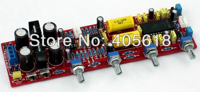 LM4610N+NE5532 Tweeter Bass Volume Tone Adjust Amplifier Assembled Board