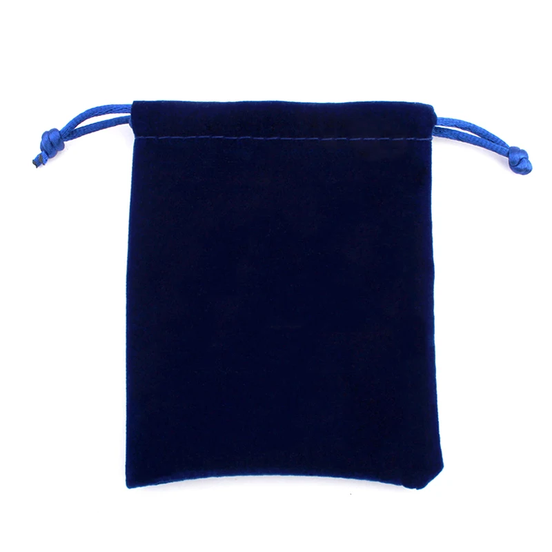 Buy 8*10CM High Quality Blue Velvet Pouches Jewelry