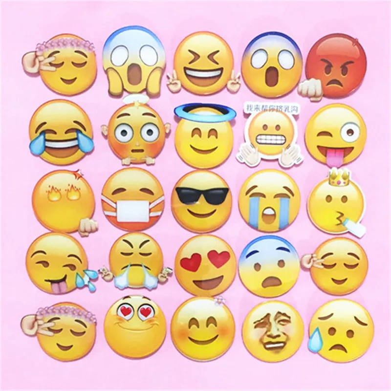 Бесплатная Доставка QQ выражение Значки Emoji Акриловые Pin Рюкзак Украшение Значок |