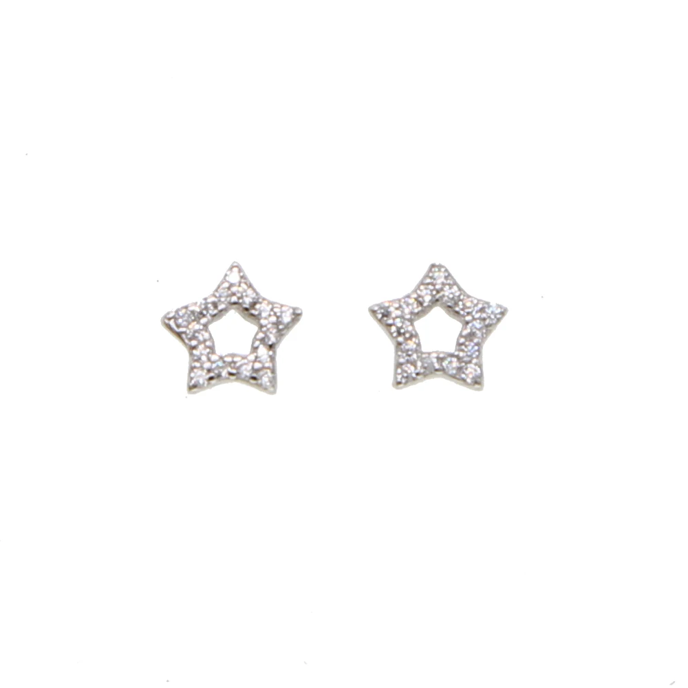 

2018 Winter Brincos Earings Delicate Cute Cz Tiny Mini STAR Girl Women 925 Sterling silver Small stud Earring