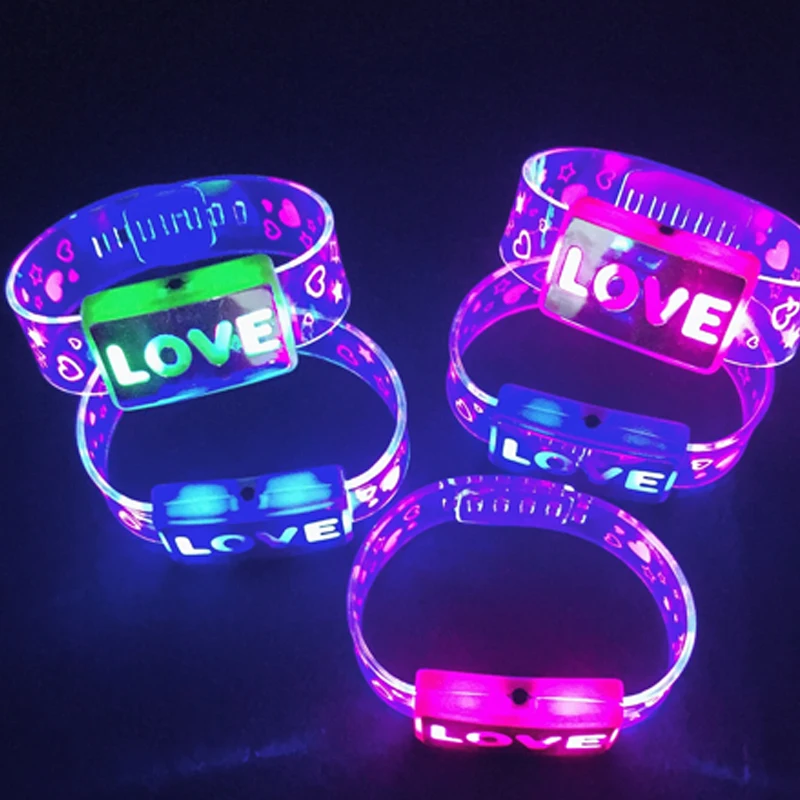LED Flashing Bracelet Light Up Wristband Party Bar Christmas Luminous Bracelet Luminous Toys For Children Glow In The Dark (7)