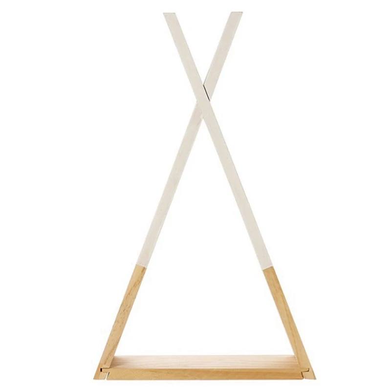 buy GTBL Wooden Triangular Storage Book Shelf Nordic Style For Kids Baby Home Room Book Store Decorations Shelf Wall Hanging Diy D
